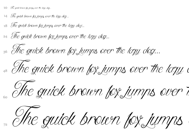 Queen of the Moon font waterfall